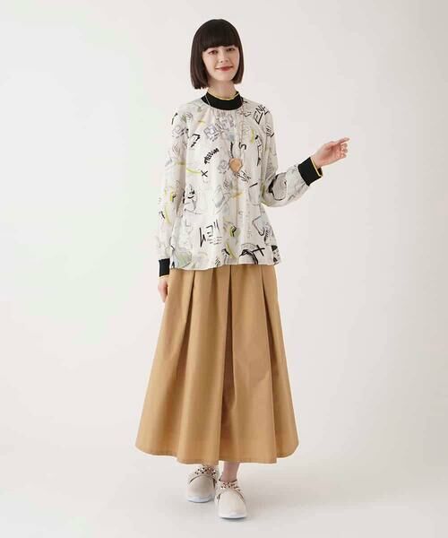 HIROKO BIS / ヒロコビス シャツ・ブラウス | ポップアートリブジョイントブラウス /洗える | 詳細10