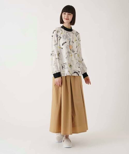 HIROKO BIS / ヒロコビス シャツ・ブラウス | ポップアートリブジョイントブラウス /洗える | 詳細11