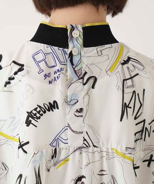 HIROKO BIS / ヒロコビス シャツ・ブラウス | ポップアートリブジョイントブラウス /洗える | 詳細4