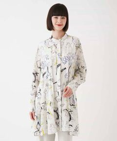 HIROKO BIS / ヒロコビス チュニック | ポップアートデザインチュニック丈ブラウス /洗濯機で洗える