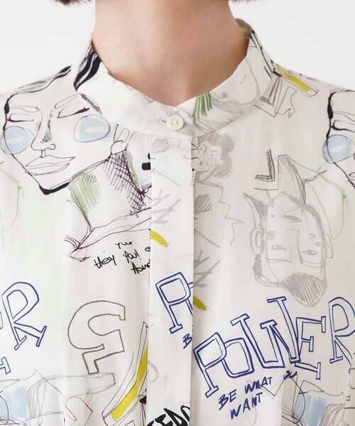 HIROKO BIS / ヒロコビス チュニック | ポップアートデザインチュニック丈ブラウス /洗濯機で洗える | 詳細3