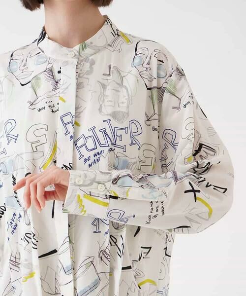 HIROKO BIS / ヒロコビス チュニック | ポップアートデザインチュニック丈ブラウス /洗濯機で洗える | 詳細4