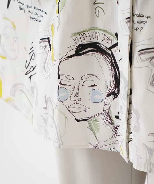 HIROKO BIS / ヒロコビス チュニック | ポップアートデザインチュニック丈ブラウス /洗濯機で洗える | 詳細6