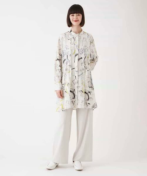 HIROKO BIS / ヒロコビス チュニック | ポップアートデザインチュニック丈ブラウス /洗濯機で洗える | 詳細8