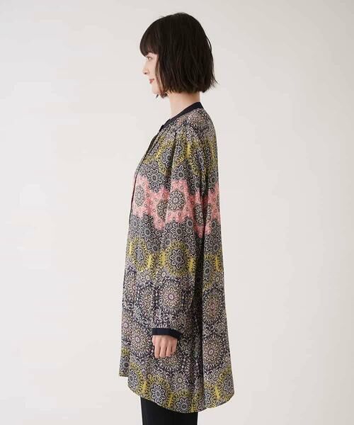 HIROKO BIS / ヒロコビス チュニック | ヴィンテージ風総柄ブラウス /洗濯機で洗える | 詳細1
