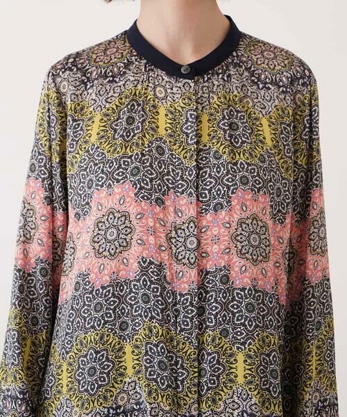 HIROKO BIS / ヒロコビス チュニック | ヴィンテージ風総柄ブラウス /洗濯機で洗える | 詳細3