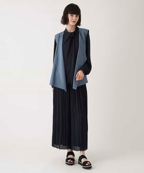 HIROKO BIS / ヒロコビス シャツ・ブラウス | ドレープアクセントジョーゼットブラウス /洗濯機で洗える | 詳細11