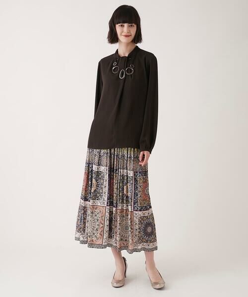 HIROKO BIS / ヒロコビス シャツ・ブラウス | ドレープアクセントジョーゼットブラウス /洗濯機で洗える | 詳細19