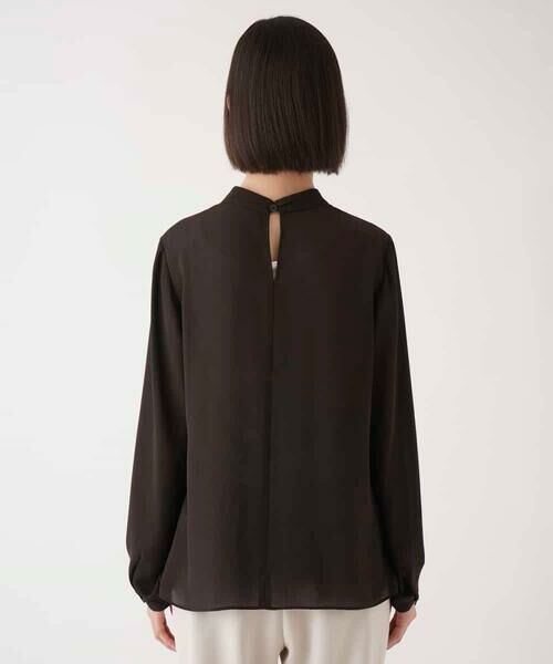 HIROKO BIS / ヒロコビス シャツ・ブラウス | ドレープアクセントジョーゼットブラウス /洗濯機で洗える | 詳細2