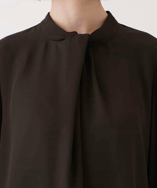 HIROKO BIS / ヒロコビス シャツ・ブラウス | ドレープアクセントジョーゼットブラウス /洗濯機で洗える | 詳細3