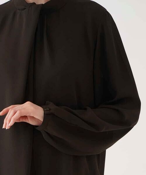 HIROKO BIS / ヒロコビス シャツ・ブラウス | ドレープアクセントジョーゼットブラウス /洗濯機で洗える | 詳細5