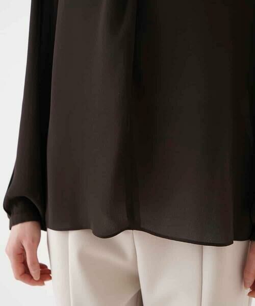 HIROKO BIS / ヒロコビス シャツ・ブラウス | ドレープアクセントジョーゼットブラウス /洗濯機で洗える | 詳細7