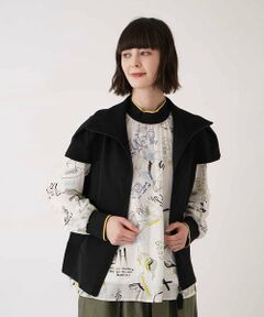 エポカ❣️入手困難カシミヤ混ノースリーブベスト❣️ボアジャケット40(M)ジレ yotsukuratadashi_fz24106-yccp307