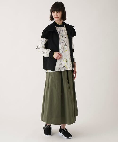 HIROKO BIS / ヒロコビス ロング・マキシ丈スカート | タックボリュームスカート /洗濯機で洗える | 詳細14