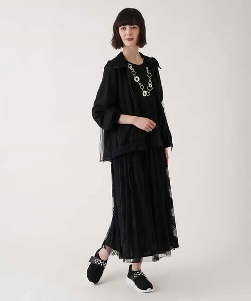 HIROKO BIS / ヒロコビス ロング・マキシ丈スカート | ランダムストライプチュールスカート /洗える | 詳細10