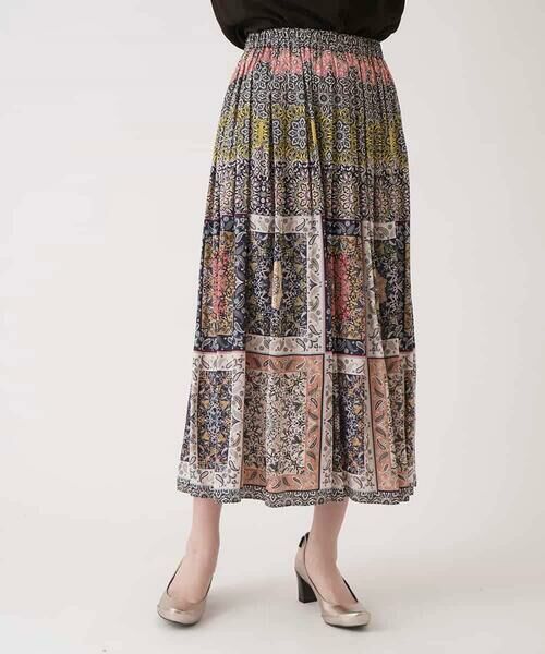 HIROKO BIS / ヒロコビス ロング・マキシ丈スカート | ヴィンテージ風総柄フレアスカート /洗濯機で洗える | 詳細1