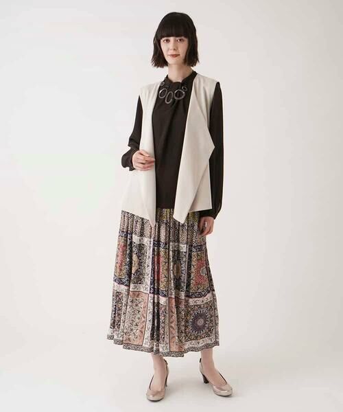 HIROKO BIS / ヒロコビス ロング・マキシ丈スカート | ヴィンテージ風総柄フレアスカート /洗濯機で洗える | 詳細10