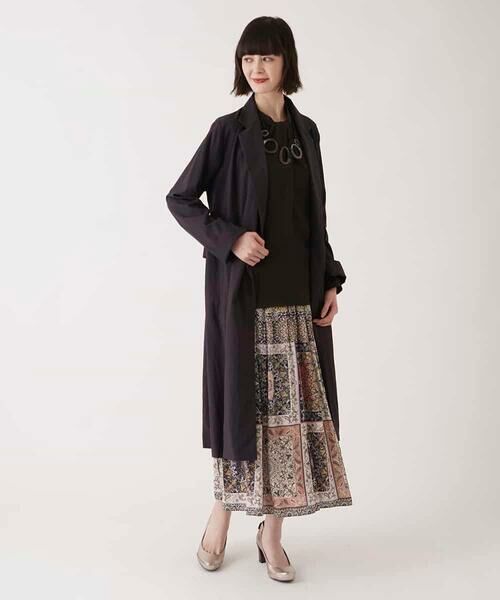 HIROKO BIS / ヒロコビス ロング・マキシ丈スカート | ヴィンテージ風総柄フレアスカート /洗濯機で洗える | 詳細6