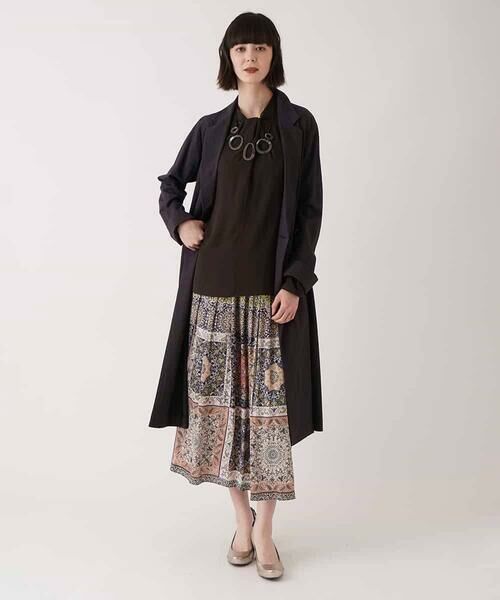 HIROKO BIS / ヒロコビス ロング・マキシ丈スカート | ヴィンテージ風総柄フレアスカート /洗濯機で洗える | 詳細7