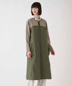 HIROKO BIS / ヒロコビス ロング・マキシ丈ワンピース | ジョイント配色ジップアップワンピース /洗える