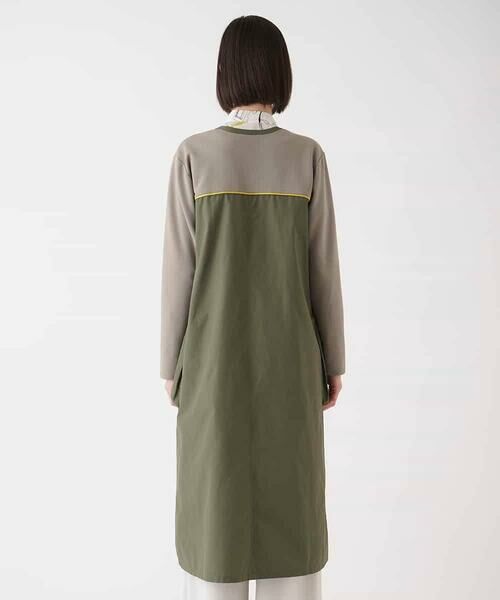 HIROKO BIS / ヒロコビス ロング・マキシ丈ワンピース | ジョイント配色ジップアップワンピース /洗える | 詳細2