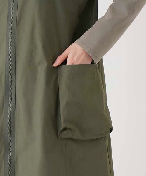 HIROKO BIS / ヒロコビス ロング・マキシ丈ワンピース | ジョイント配色ジップアップワンピース /洗える | 詳細5