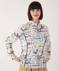 HIROKO BIS / ヒロコビス カットソー | ロゴハートプリントジャージーカットソー /洗える