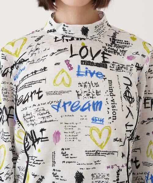 HIROKO BIS / ヒロコビス カットソー | ロゴハートプリントジャージーカットソー /洗える | 詳細3