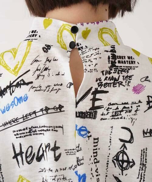 HIROKO BIS / ヒロコビス カットソー | ロゴハートプリントジャージーカットソー /洗える | 詳細4