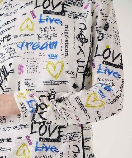 HIROKO BIS / ヒロコビス カットソー | ロゴハートプリントジャージーカットソー /洗える | 詳細5