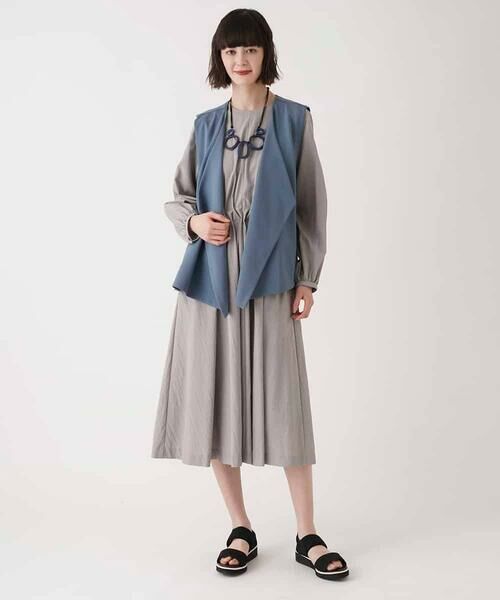 HIROKO BIS / ヒロコビス ベスト | フロントドレープジャージージレ /洗濯機で洗える | 詳細14