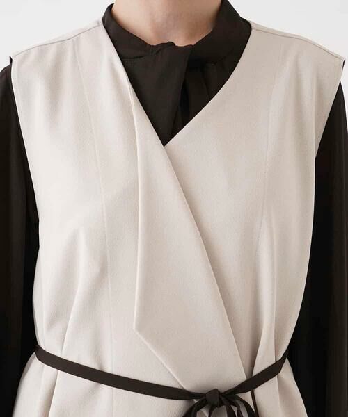 HIROKO BIS / ヒロコビス ベスト | フロントドレープジャージージレ /洗濯機で洗える | 詳細3