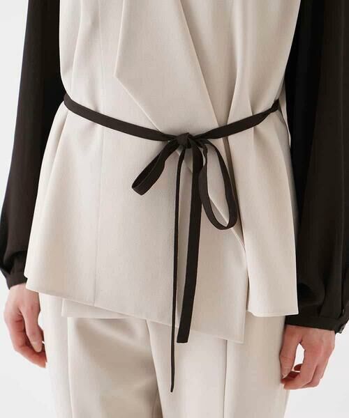 HIROKO BIS / ヒロコビス ベスト | フロントドレープジャージージレ /洗濯機で洗える | 詳細4