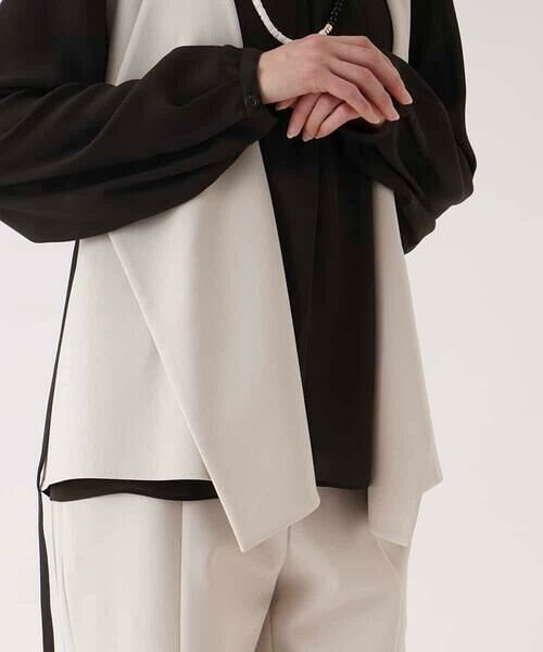 HIROKO BIS / ヒロコビス ベスト | フロントドレープジャージージレ /洗濯機で洗える | 詳細5