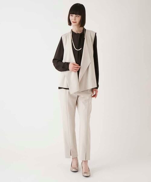 HIROKO BIS / ヒロコビス ベスト | フロントドレープジャージージレ /洗濯機で洗える | 詳細9