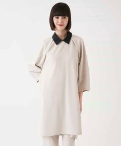 HIROKO BIS / ヒロコビス チュニック | 襟付きジャージーチュニックブラウス /洗濯機で洗える