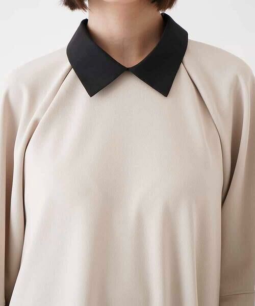 HIROKO BIS / ヒロコビス チュニック | 襟付きジャージーチュニックブラウス /洗濯機で洗える | 詳細4
