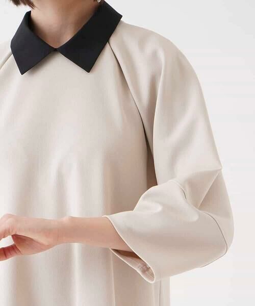 HIROKO BIS / ヒロコビス チュニック | 襟付きジャージーチュニックブラウス /洗濯機で洗える | 詳細6
