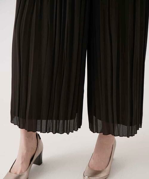 HIROKO BIS / ヒロコビス その他パンツ | ジョーゼットプリーツワイドパンツ /洗える | 詳細4