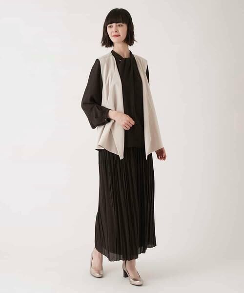 HIROKO BIS / ヒロコビス その他パンツ | ジョーゼットプリーツワイドパンツ /洗える | 詳細6