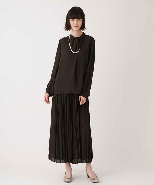 HIROKO BIS / ヒロコビス その他パンツ | ジョーゼットプリーツワイドパンツ /洗える | 詳細9