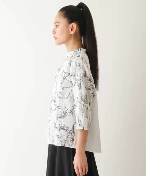 HIROKO BIS / ヒロコビス シャツ・ブラウス | 線描き刺繍デザインブラウス /洗える | 詳細1