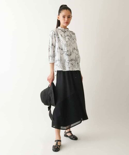 HIROKO BIS / ヒロコビス シャツ・ブラウス | 線描き刺繍デザインブラウス /洗える | 詳細10