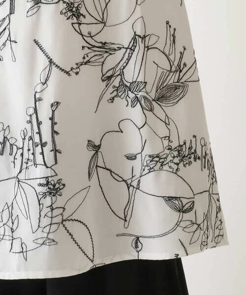HIROKO BIS / ヒロコビス シャツ・ブラウス | 線描き刺繍デザインブラウス /洗える | 詳細6