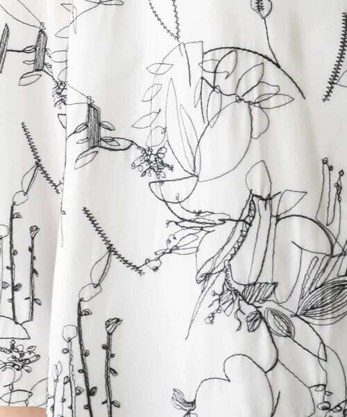 HIROKO BIS / ヒロコビス シャツ・ブラウス | 線描き刺繍デザインブラウス /洗える | 詳細7