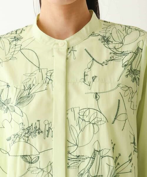 HIROKO BIS / ヒロコビス チュニック | 線描き刺繍ロング丈ブラウス /洗える | 詳細3