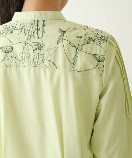 HIROKO BIS / ヒロコビス チュニック | 線描き刺繍ロング丈ブラウス /洗える | 詳細4