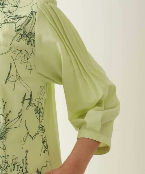 HIROKO BIS / ヒロコビス チュニック | 線描き刺繍ロング丈ブラウス /洗える | 詳細5