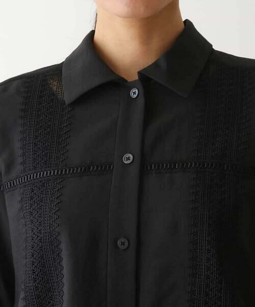 HIROKO BIS / ヒロコビス シャツ・ブラウス | デコレーション刺繍ドライシアーシャツ /洗濯機で洗える | 詳細3