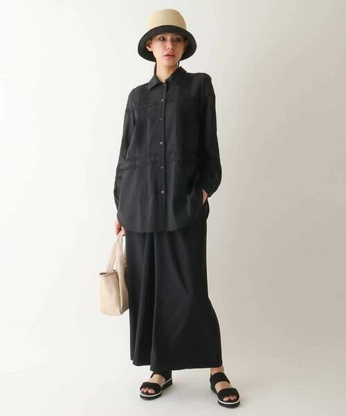 HIROKO BIS / ヒロコビス シャツ・ブラウス | デコレーション刺繍ドライシアーシャツ /洗濯機で洗える | 詳細9